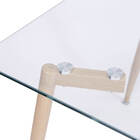 Mesa Falcon Base Madeira - Vidro