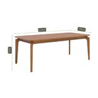 Mesa Ficus Natuame 77cm X100cm X 210cm Tampo Em Mdf Madeira/c