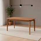 Mesa Ficus Natuame 77cm X 80cm X 160cm Tampo Em Mdf Madeira/c