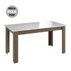 Mesa Fixa Jantar Cozinha Multiuso 120x78cm - Ameixa/branco