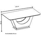 Mesa Flora Retangular 6 Lugares Tampo Chanfrado Curvo Com Vid