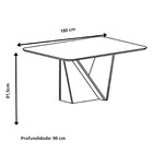 Mesa Forme Retangular 6 Lugares Com Tampo De Madeira 25mm Cha