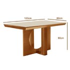 Mesa Frisa 4 Cadeiras Prada1,20x0,80 Castanho Cinamomo/carame
