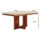Mesa Frisa 6 Cadeiras Prada 1,60x0,80 Castanho Prêmio/caramel