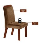 Mesa Frisa 6 Cadeiras Prada 1,60x0,80 Castanho Prêmio/caramel