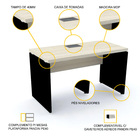 Mesa Frontal 121x60 Pandin Pe40 - Nogueira