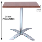 Mesa Gama Dobrável em Alumínio 75 cm (Altura) com Tampo em MD