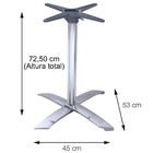Mesa Gama Dobrável em Alumínio 75 cm (Altura) com Tampo em MD
