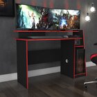 Mesa Gamer 130cm Evolution Msm 448  Preto/vermelho