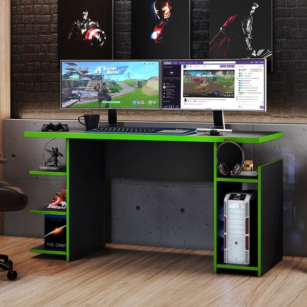 Mesa Gamer 135cm Nt 2065 Preto Tx/verde