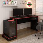 Mesa Gamer 1 Gaveta E Estante Livreiro Arly