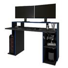 Mesa Gamer 1 Gaveta Permobili Chumbo/azul