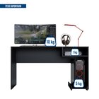 Mesa Gamer 1 Nicho Com Apoio Para Cpu Pixel  Preto