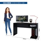 Mesa Gamer 1 Nicho Com Apoio Para Cpu Pixel  Preto