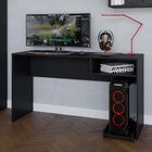 Mesa Gamer 1 Nicho Com Apoio Para Cpu Pixel  Preto