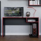 Mesa Gamer 1 Nicho Com Apoio Para Cpu Pixel  Preto Tx/vermelho