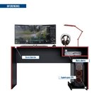 Mesa Gamer 1 Nicho Com Apoio Para Cpu Pixel  Preto Tx/vermelho