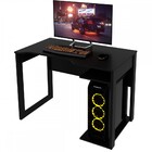 Mesa Gamer 1 Prateleira Preto Me4161 - Tecno Mobili