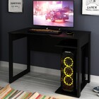 Mesa Gamer 1 Prateleira Preto Me4161 - Tecno Mobili