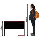 Mesa Gamer 1 Prateleira Preto/vermelho Me4161 - Tecno Mobili