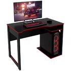 Mesa Gamer 1 Prateleira Preto/vermelho Me4161 - Tecno Mobili