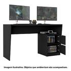 Mesa Gamer 2 Portas Preto Bmg 01 - Brv Móveis