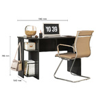 Mesa Gamer 2 Prateleiras Preto Fosco 3875 - Qmovi