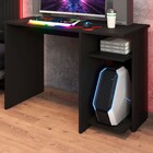 Mesa Gamer 2 Prateleiras Preto - Móveis Paraná