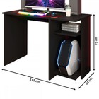 Mesa Gamer 2 Prateleiras Preto - Móveis Paraná