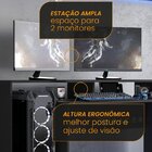 Mesa Gamer 3 Nichos Xt Racer Expert  Preto/branco