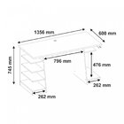 Mesa Gamer 3 Prateleiras Nt 2020 Notável Móveis Preto