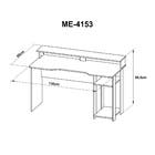 Mesa Gamer 89,5X136X60cm Madeira Preto e Azul TecnoMobili
