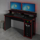 Mesa Gamer 89,5X136X60cm Madeira Preto e Vermelho TecnoMobili