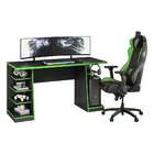 Mesa Gamer Boost Preta E Verde