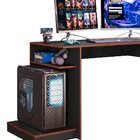 Mesa Gamer Com 01 Gaveta Monster Preto Fosco/vermelho Mobler