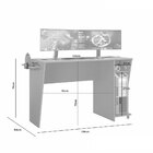 Mesa Gamer Com 02 Nichos 02 Suportes Para Copos Cyber Grafite