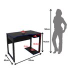 Mesa Gamer Com E Porta Cpu Me4161 1 Prateleira 105cm Preto E