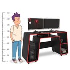 Mesa Gamer Com Espaço Para Cpu London 150,5cm Preto E Vermelh