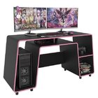 Mesa Gamer Com Espaço Para Cpu London Politorno Preto/rosa