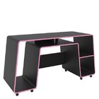 Mesa Gamer Com Espaço Para Cpu London Politorno Preto/rosa