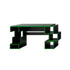 Mesa Gamer Com Led Blocks Preta E Verde