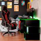 Mesa Gamer Com Led Blocks Preta E Verde