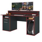Mesa Gamer Com Luz De Led Yescasa Preto/vermelho