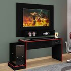 Mesa Gamer Com Painel Para Tv Até 42 Polegadas Flash 1 Gaveta