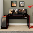 Mesa Gamer Com Painel Para Tv Até 60 Polegadas Slim Espresso