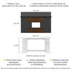 Mesa Gamer Com Painel Tv 55" E Prateleira Guilda Plus Multimó