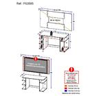 Mesa Gamer Com Painel Tv 65" Multimóveis Guilda  Fg3585 Preto