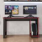 Mesa Gamer Computador Escrivaninha Preta Vermelha Caemmun