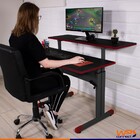 Mesa Gamer Connect Pro Com Regulagem De Altura Detalhe Vermel