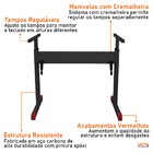 Mesa Gamer Connect Pro Com Regulagem De Altura Detalhe Vermel